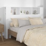 vidaXL Armoire de tête de lit Blanc 160x18 5x104 5 cm