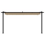 vidaXL Gazebo mural Taupe 3 x 4 m Acier