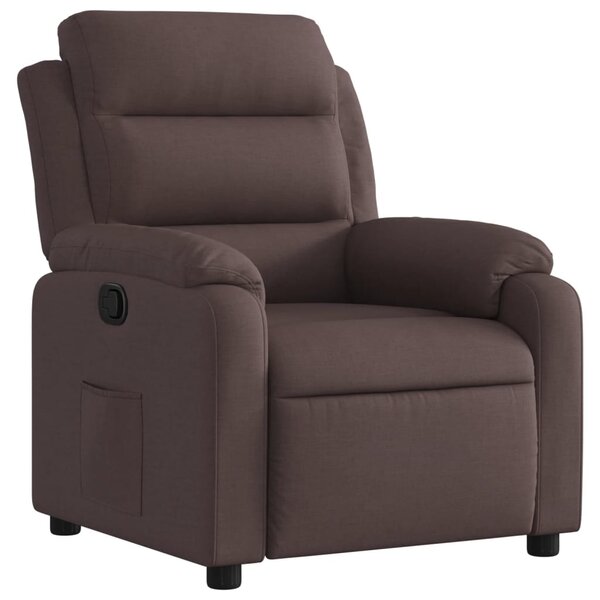 vidaXL Fauteuil inclinable Marron foncé Tissu
