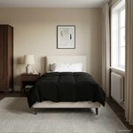 vidaXL Duvet complet toute l'année 135 x 220 cm 4 saisons Noir