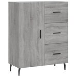 vidaXL Buffet haut Sonoma gris 69 5x34x180 cm Bois d'ingénierie