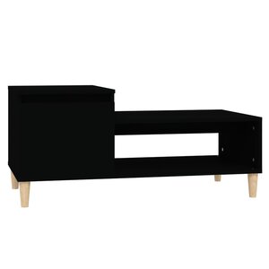 vidaXL Table basse Noir 100x50x45 cm Bois d'ingénierie