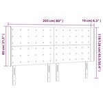 vidaXL Tête de lit à LED Noir 203x16x118/128 cm Similicuir