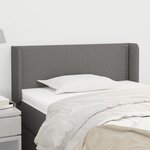 vidaXL Tête de lit avec oreilles Gris foncé 103x16x78/88 cm Tissu