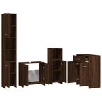 vidaXL Ensemble de meubles de salle de bain 4 Pièces Chêne marron