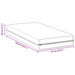 vidaXL Matelas Blanc 70 x 140 cm Polyester