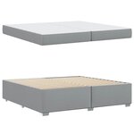 vidaXL Cadre de lit Gris clair 200 x 200 cm tissu