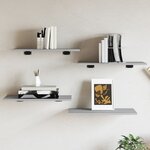 vidaXL Étagères murales 4 Pièces sonoma gris 60x30x1 5 cm bois ingénierie
