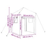 vidaXL Serre avec toit Vert 200 x 200 x 300 cm Acier