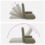 vidaXL Fauteuil de sol ajustable Kaki Velours grainé