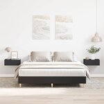 vidaXL Cadre de lit sans matelas noir 140x200 cm bois d'ingénierie