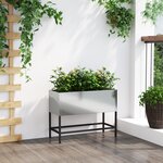 vidaXL Jardinière Élevée 60x26x45 cm Acier Galvanisé