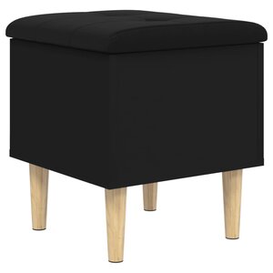 vidaXL Banc de rangement noir 42x42x46 cm bois d'ingénierie