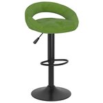 vidaXL Tabouret de bar Vert clair Velours