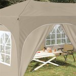 vidaXL Tente de fête pop-up 575 x 288 x 245 cm Crème Tissu Oxford