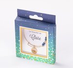 Bracelet claire avec perles bleues