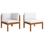 vidaXL Canapé de jardin 4 places avec coussin en bois d'acacia et corde