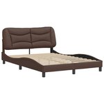 vidaXL Cadre de lit sans matelas Hvar marron 140x190 cm similicuir