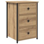 vidaXL Tables de chevet en chêne artisanal Chêne artisanal Bois d'ingénierie