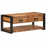 vidaXL Table basse 90x50x38 cm bois massif acacia