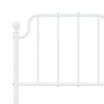 vidaXL Cadre de lit métal sans matelas et pied de lit blanc 120x200 cm