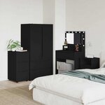 vidaXL Armoire de rangement Noir 40 x 48 x 81 cm Bois d'ingénierie