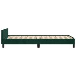 vidaXL Cadre de lit sans matelas vert foncé 100x200 cm velours
