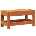 vidaXL Repose-pied de jardin cire marron 62x30x32 cm bois pin massif