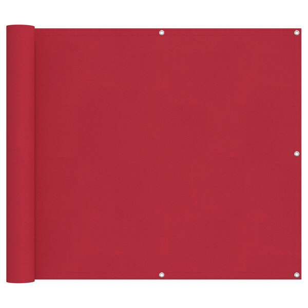vidaXL Écran de balcon 100 x 200 cm Tissu Oxford Rectangulaire Rouge