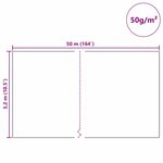 vidaXL Fleece de protection des plantes contre le gel Beige 50 x 3 2 m