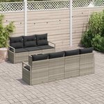 vidaXL Ensemble de canapé de jardin 8 Pièces Gris clair et gris foncé