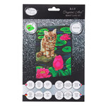 Kit carte broderie diamant 21x29cm chaton