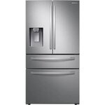 Samsung rf24r7201sr - réfrigérateur multiporte - 510 l (348l + 123l + 39l) - froid ventilé plus - l90 8cm x h177 7 cm - inox