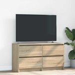 vidaXL Meuble TV chêne sonoma 100x35x54 cm bois d'ingénierie