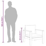 vidaXL Chaise de jardin avec coussins bois massif d'acacia
