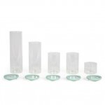 5 bocaux de conservation 450 ml - Verre borosciliate - Couvercle en silicone et verre