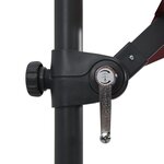 Vidaxl parasol déporté avec lumières led rouge bordeaux 250x250 cm