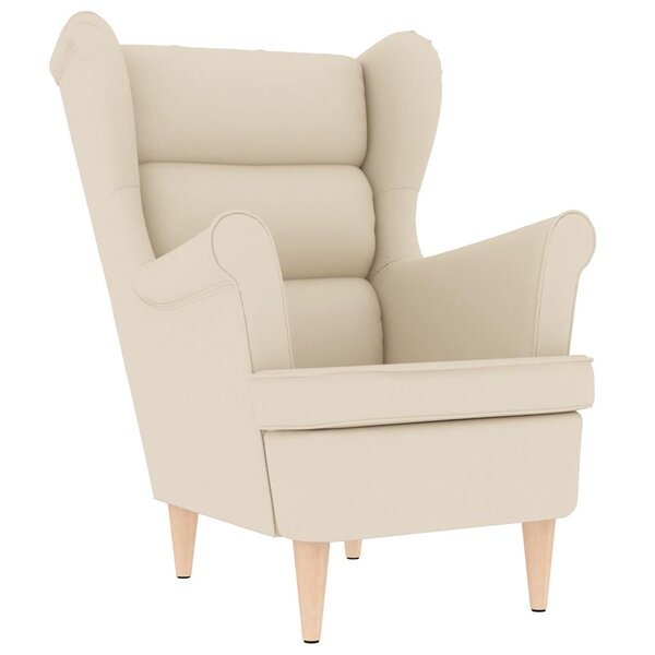 vidaXL Fauteuil blanc 74x84x100 cm lin