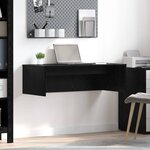 vidaXL Bureau mural Chêne noir 100 x 45 x 30 cm Bois d'ingénierie