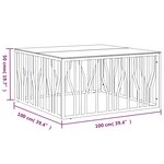 vidaXL Table basse 100x100x50 cm acier inoxydable et verre