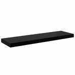 vidaXL Étagère murale flottante Noir brillant 80x23 5x3 8 cm MDF