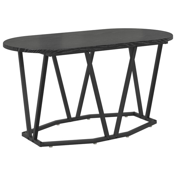 Table Basse vidaXL Noir en Chêne 80x40x40 5 cm en Bois D'ingénierie et Métal
