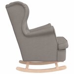 vidaXL Chaise à bascule taupe 74x90x102 cm tissu
