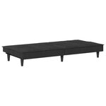 vidaXL Canapé-lit avec porte-gobelets noir velours