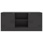 vidaXL Meuble TV noir 99x39x44 cm acier