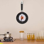 325164 vidaXL Wall Clock with Fried Egg Pan Design 18 8 cm