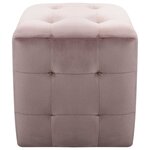 vidaXL 2 Pièces Poufs Rose 30 x 30 x 30 cm Tissu velours