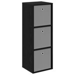 vidaXL Buffet avec tiroir Chêne noir 35 x 32 x 99 5 cm