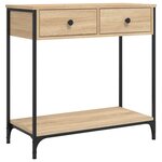 vidaXL Table console chêne sonoma 75x34 5x75 cm bois d'ingénierie