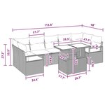 vidaXL Ensemble de canapé de jardin 8 Pièces Marron Poly rotin
